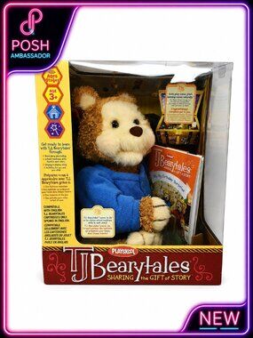 Vintage Playskool TJ Bearytales Animated Talking Bear Collectible Toy